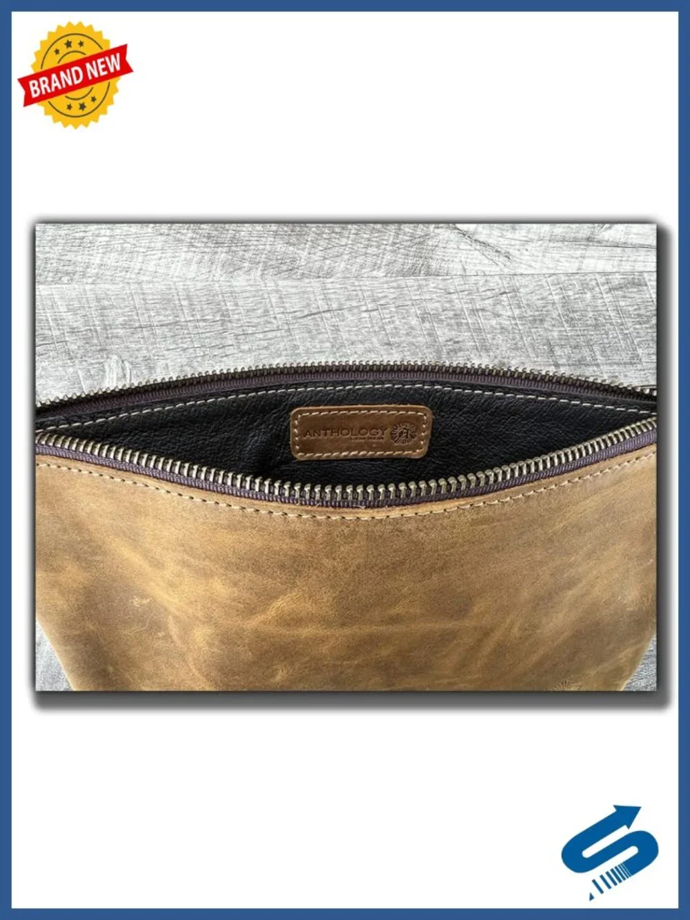 Leather Pouch with Zipper - Travel Organizer